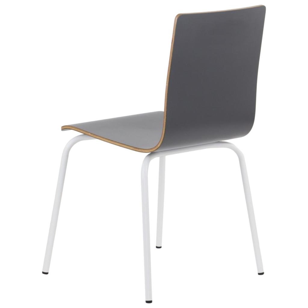 Gray plywood chair with white frame. Model WERDI B