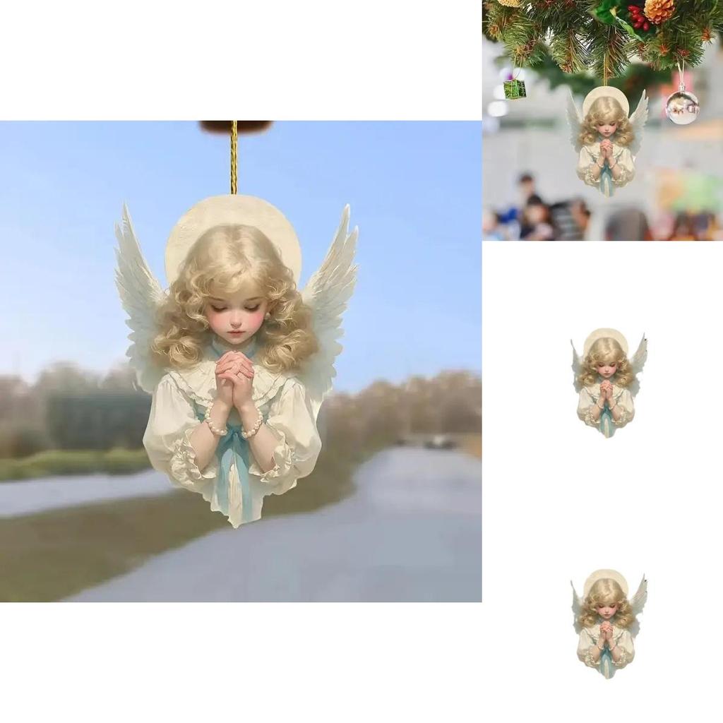 Acrylic Angel Car Interior Decor Pendant For Stylish Vehicle Accessories