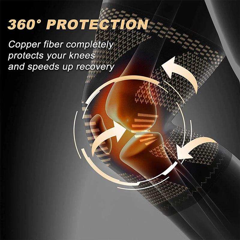 Copper Knee Brace For Arthritis Pain-Copper Knee Sleeve For Knee Pain Compression Sleeve For Sports, Workout, Knee Pain Relief