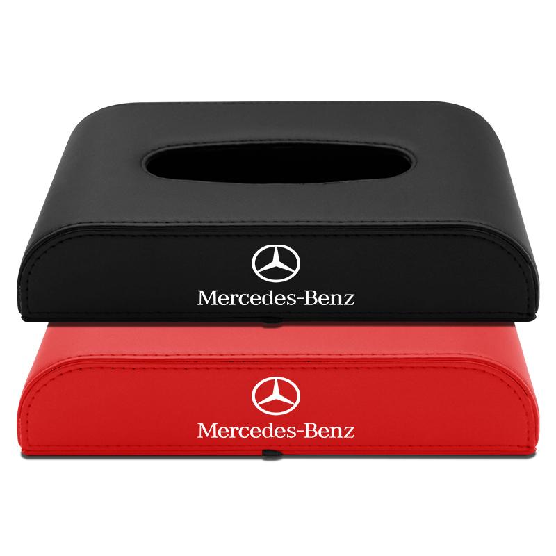 Car Tissue Box Holder Armrest Box Storage Case Car Accessories For Mercedes Benz W205 W177 W212 W213 W221 W220 W176 ML G63 E63 GT AMG