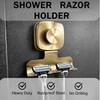 Square Suction Cup Razor Holder Removable Bathroom Shaver Hanger  Bathroom Wall Mount