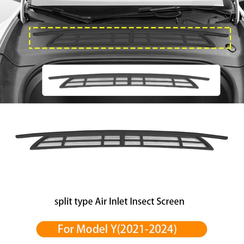 Front Grill Guard Grille Inserts Mesh for Tesla Model Y 3 Highland 2024-2021 Air Inlet Vent Cover Bumper Grid Filter Accessories