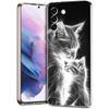 Transparent Phone Case Cover for Samsung Galaxy S25 S24 S23 S22 S20 S21 FE Ultra S24 S23 S10 S10E Plus 5G Proud Cat Pattern Bags