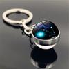 Holder Libra Scorpio Jewelry Leo Glass Ball 12 Constellation Zodiac Keychain Keychain Key Rings