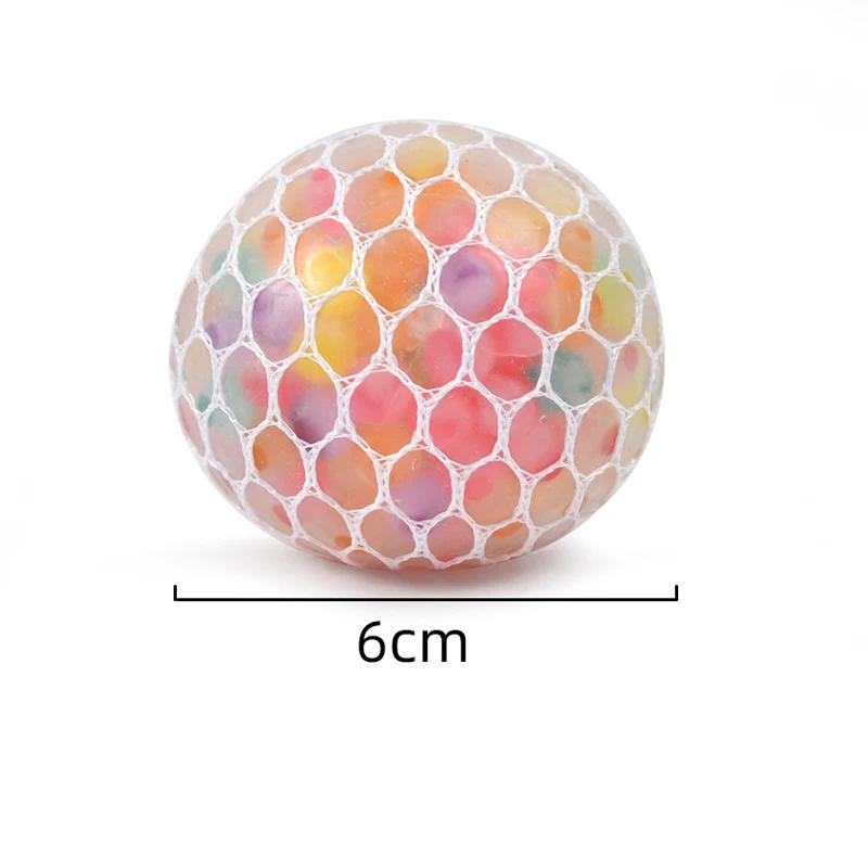 The Rainbow Bead Pressure Reducing Ball Squishy Fidget Toys Funny Stress Reliever Reduce Pressure Prop For Childrens And Adults