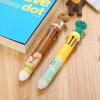 School Season 10pcs 0.5mm Creative Stationery Ten-color Ballpoint Pen Cartoon Color Graffiti Pen Girl Heart Multi-color Press Ballpoint Pen