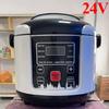 2025 New 24V Mini Rice Cooker Car Truck Soup Porridge Cooking Machine Food Steamer Heating Lunch Box Meal Heater Warmer 2L