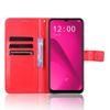 T Phone 2 5G Flip Case, Crazy Horse Wallet, Red