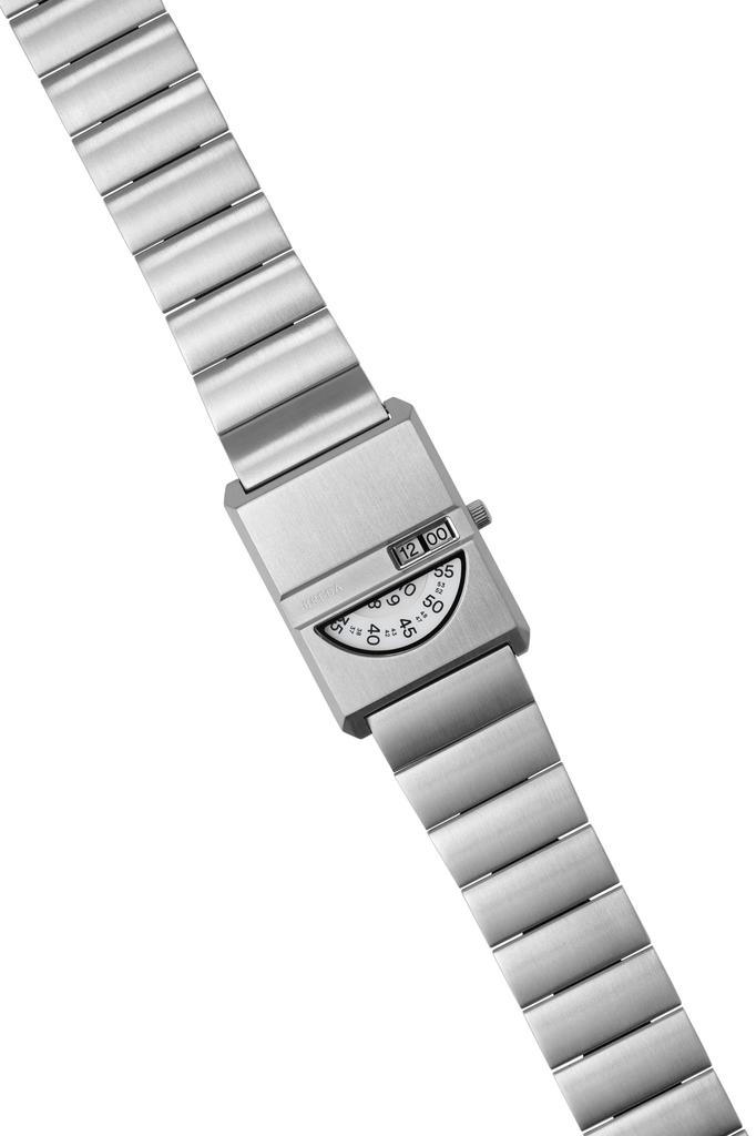 Breda Pulse Tandem Silver Watch for Men and Women, 26mm, Silver