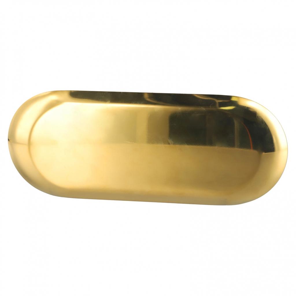 Practical Oval Stainless Steel Tray for Tea Set and Jewelry Display