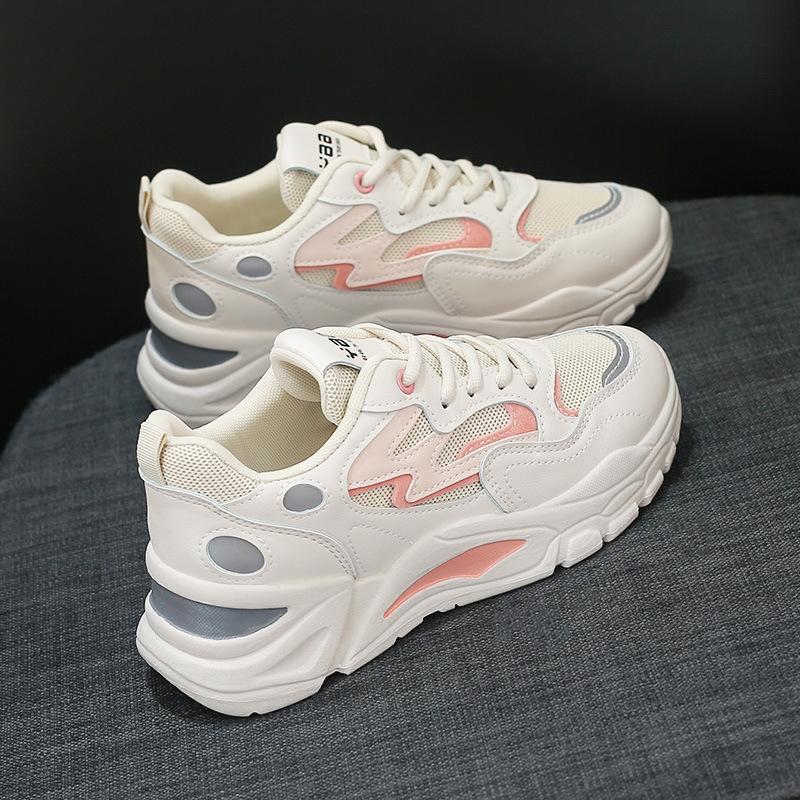 Daddy women's shoes tide 2025 autumn new versatile Internet celebrity Xiaobai mesh breathable casual sports shoes 811-1