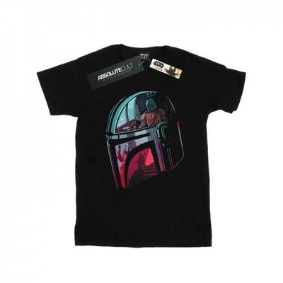 Womens/Ladies The Mandalorian Mandalore Helmet Reflection Cotton Boyfriend T-Shirt