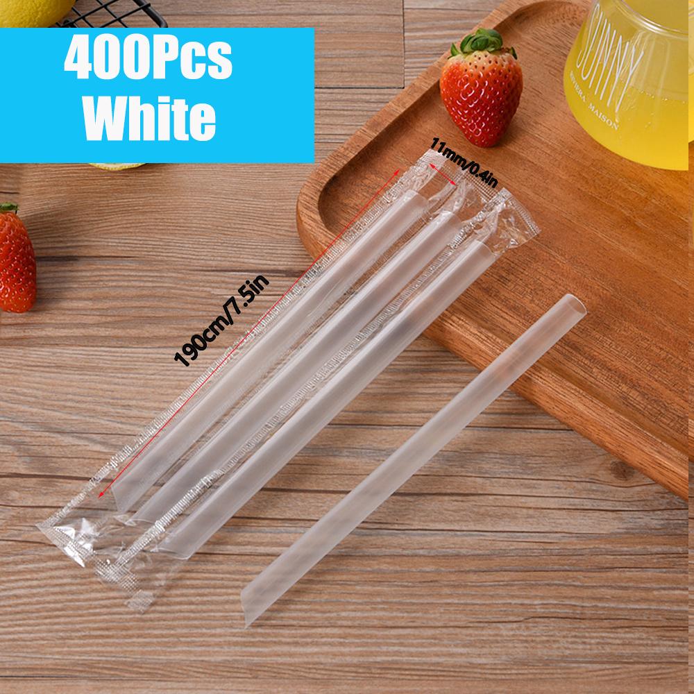 50–400 Stück bunte und schwarze große Trinkhalme für Bubble Tea, Milchtee, Smoothies, Milchshakes, Partys, Hochzeiten, Bars, Heimdekoration