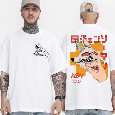 Anime Chainsaw Unisex Hayakawa Aki Fox Devil Kon Graphic T Shirt Lato Unisex Kobiety Casual T-shirt Streetwear Unisexga T-shirt Unisex
