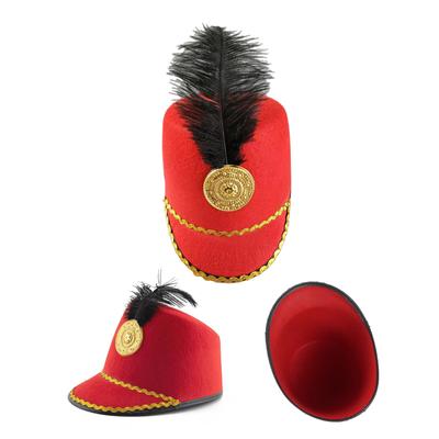 Fjäderdekorationer Riddarhatt Vintage Stil Äreskottshatt Riddarfilt Jul Cosplay Riddarhatt Showtillbehör