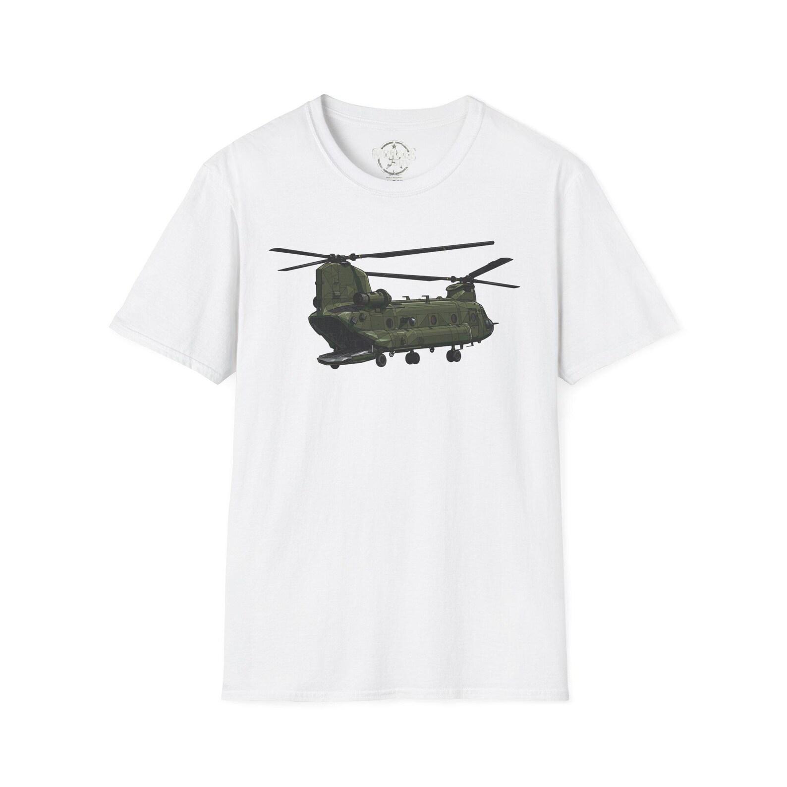 CH-47 Chinook Helicopter T-Shirt | Military Army Aviation Tee | Veteran Gift USA L