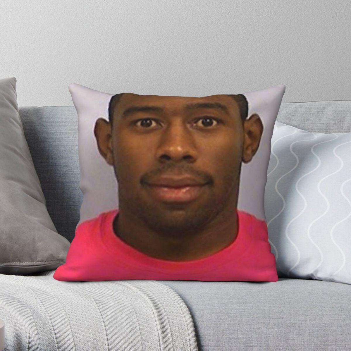 Green Harvest Unisex Tyler, The Creator Mugshot Square Pillowcase Polyester Linen Velvet Printed Zip Decor Pillow Case Sofa Seater Cushion Case