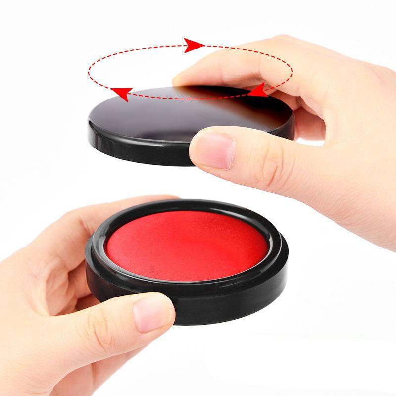 Red Ink Pad for Stamping Portable Small Fast-drying Sponge Ink Pad Box Suitable for Fingerprint Replication and Office Supplies