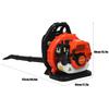 52CC Gas Backpack Leaf Blower, 2-Stroke Engine 550CFM Commercial-Grade Dust Blower, Patio Cleaning Lawn Care Yard Work Landscaping Snow Removal