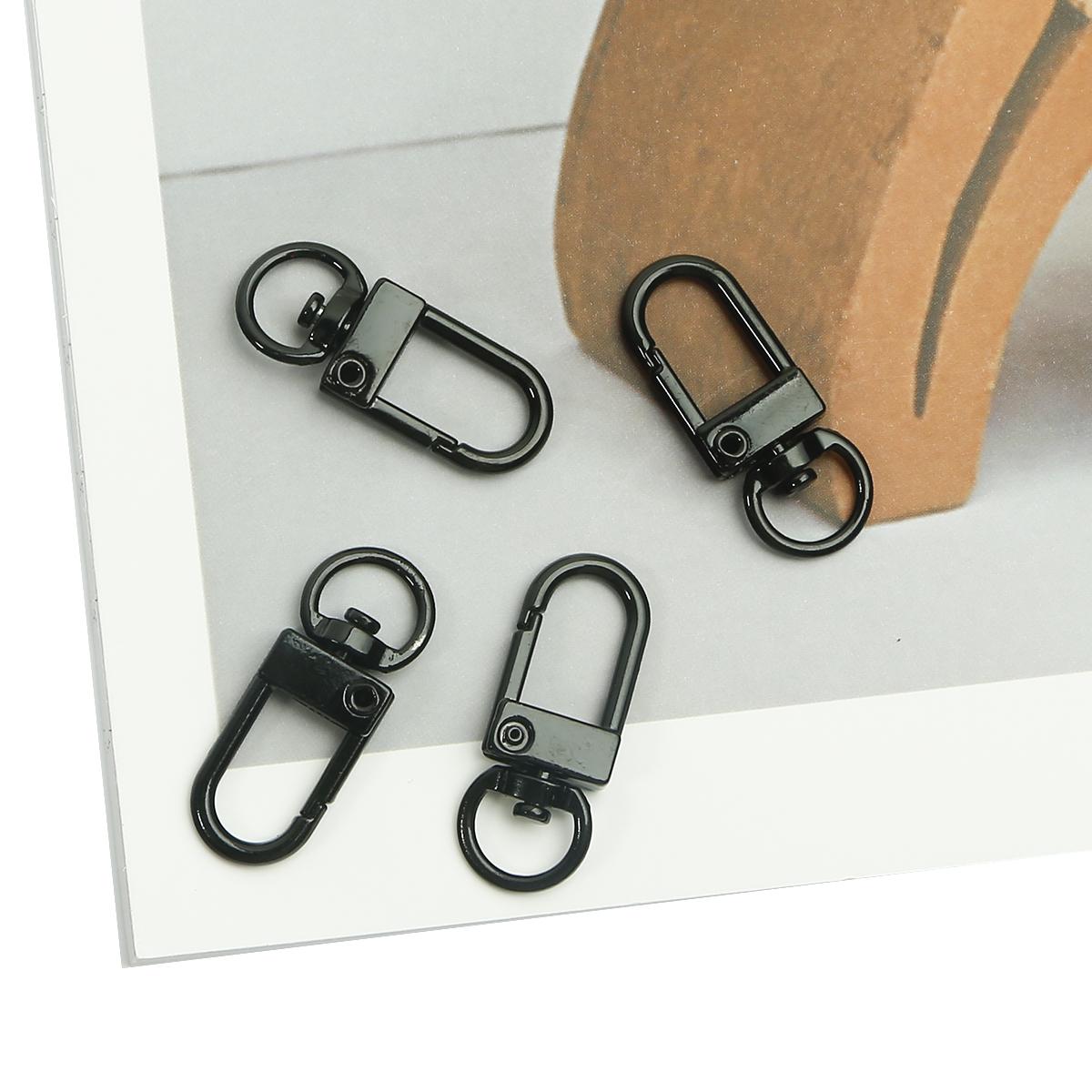 

5 шт. металлическая застежка-лобстер, соединительные кольца для ключей для сумки, ремня, цепочки для собак, DIY ювелирные изделия, фурнитура 12×33mm чёрный