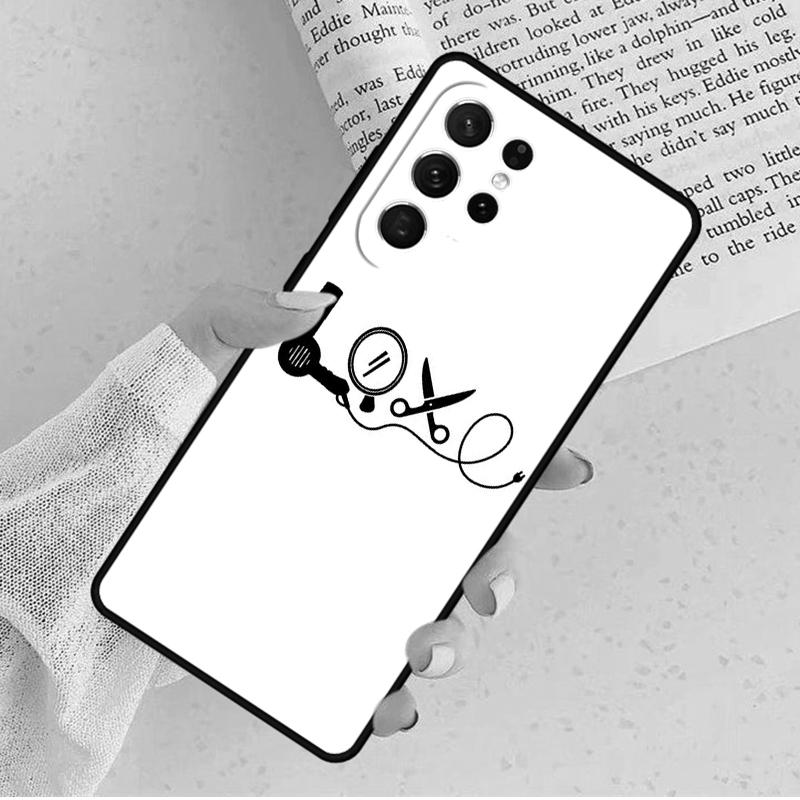 Barber Shop Hair Stylist Salon Phone Case For Samsung Galaxy S25 S23 S30 S8 S21 S20 FE S24 S22 Note 10 20 Plus Lite Ultra