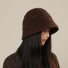 Women's Bucket Hat Knitted Fisherman Cap Autumn Winter Hats For Women Solid Color Casual Foldable Bob New