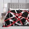 EVH Inverted Stripes Van Halen Design Flannel Blanket Winter Warm Soft Bedding Throws for Children Bedspread Sofa Bed Cover