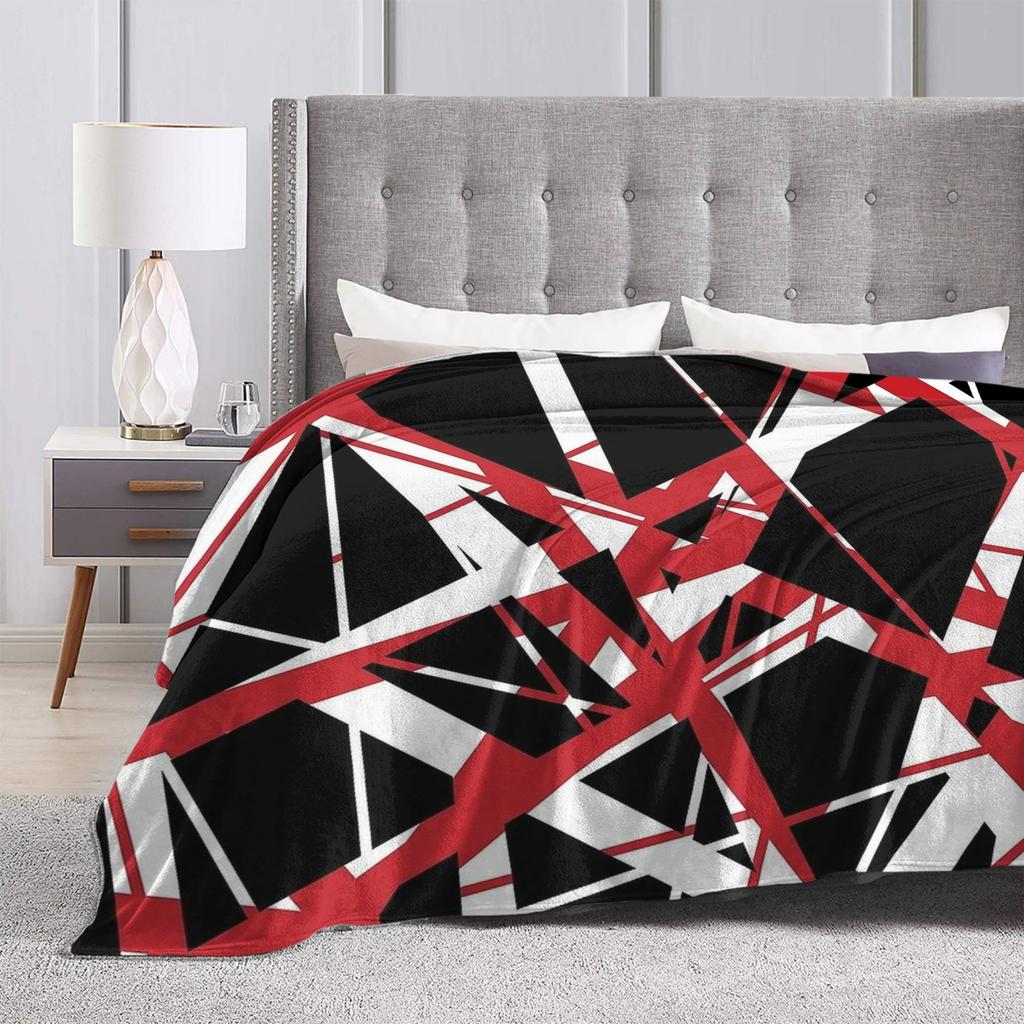EVH Inverted Stripes Van Halen Design Flannel Blanket Winter Warm Soft Bedding Throws for Children Bedspread Sofa Bed Cover