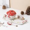 ZISIZ Cartoon Red Mushroom Ceramic Soup Bowl