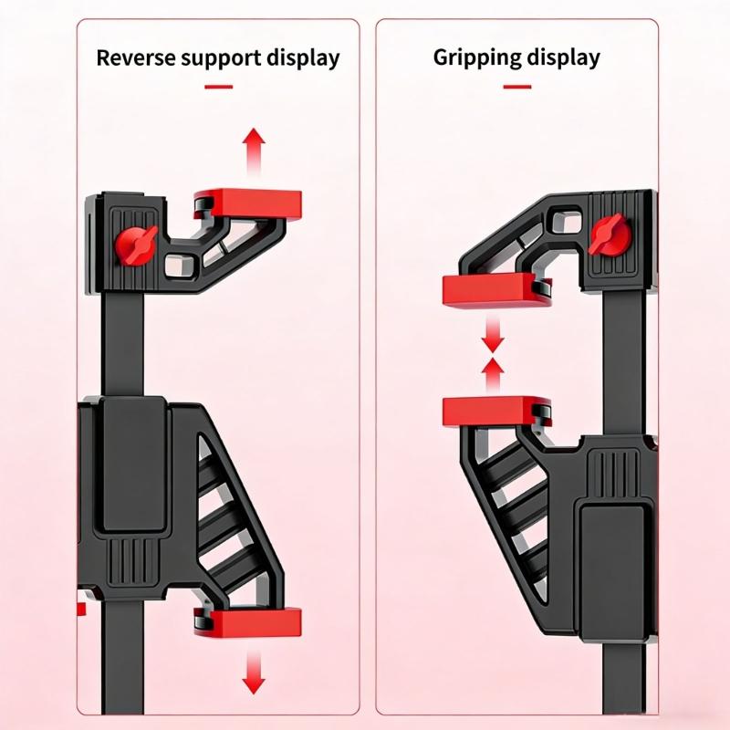 Heavy Type Woodworking Clamp Handed Ratchet Clip with Nonslip Rubber Grip for Professional Carpentry and Crafts Projects