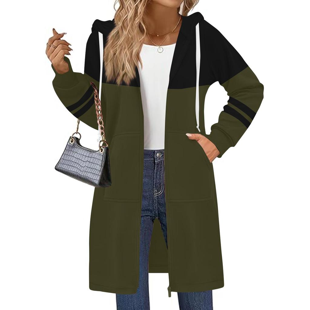 Women's Zip Up Hoodies Oversized Fleece Long Pullover Hooded Sweatshirts Casual Long Sleeve Fall Hoodie Jacket