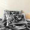 3Pcs Gothic Skull Queen Print Duvet Cover Set, Black White Floral Print Bedding Set, For Family Bedrooms Dormitories Hotels