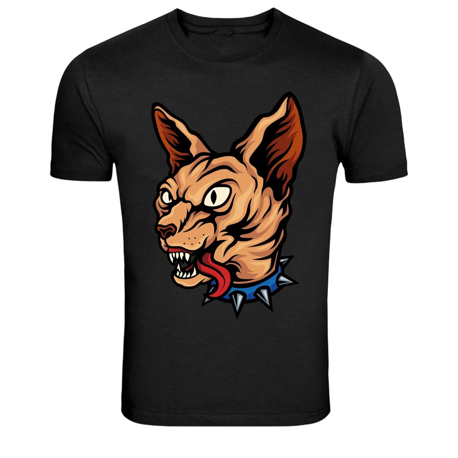 Angry Doberman Dog Head Spiked Collar Graphic T-Shirt XXXL