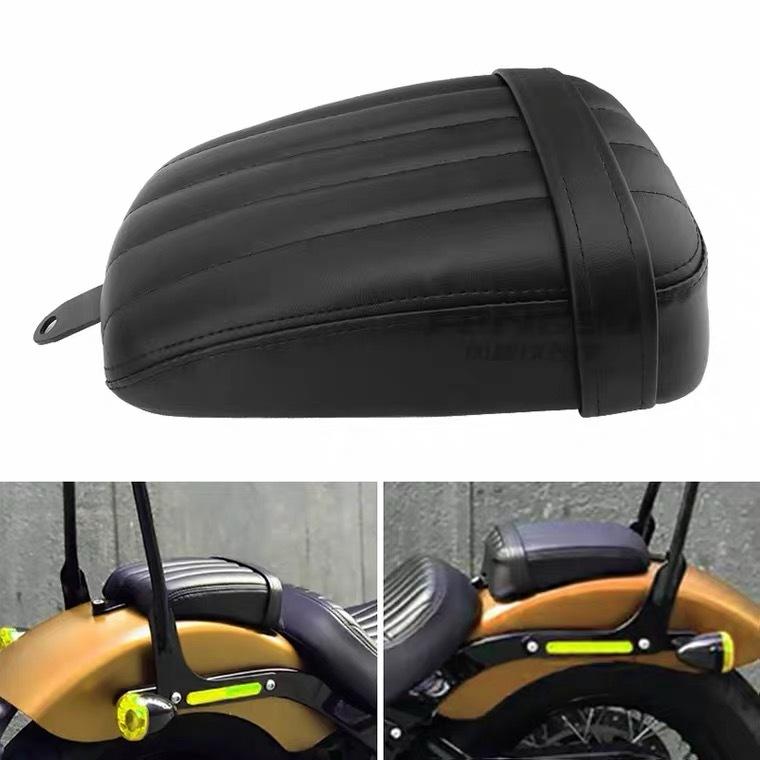 Motorcycle Rear Passenger Seat Pillion For Harley Davidson Softail Slim FLSL Street Bob FXBB 2018 PU Leather