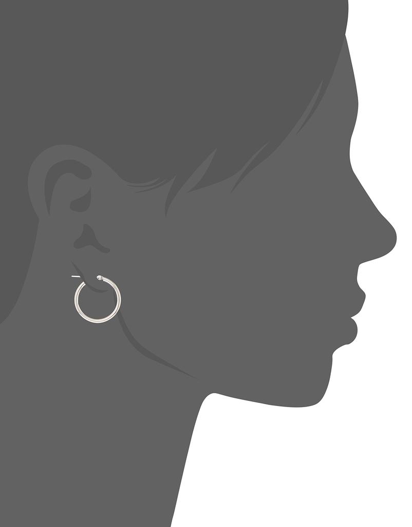 ESTELLE 18K White Gold Hoop Earrings (L) 0202-1801-0011-0000