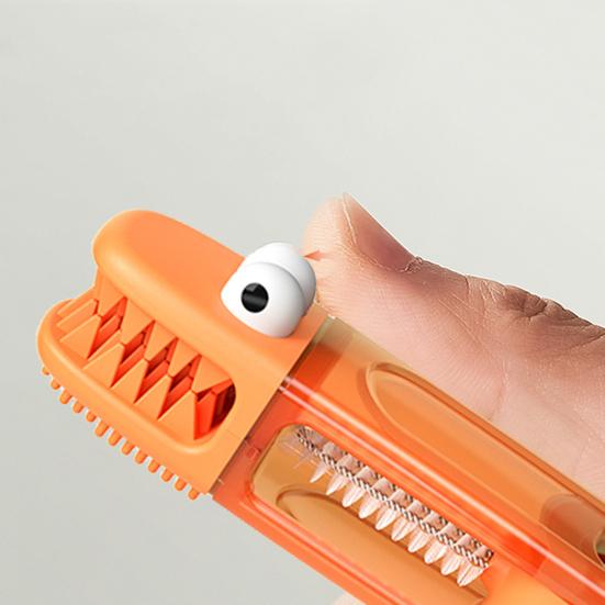 3-in-1 Crocodile Cup Lid Brush Ergonomic Handle Water Bottle Cleaner Multifunctional Portable Gaps Corners Brush