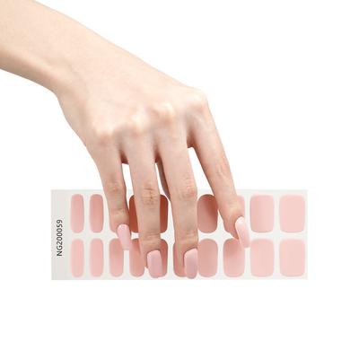 New Korean Gel Nail Art Stickers, Semi-cured Nail Polish Glue Full Nail Stickers, Solid Color Gel Nail Art Stickers