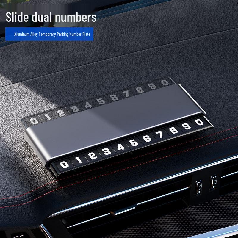 

Temporary Parking Sign with Hidden Phone Number and Customizable Car Logo