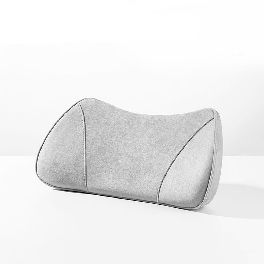 2-in-1 Car Seat Booster Universal Driver Memory Foam Lumbar Pillow Suede Seat Height Inclined Cushion