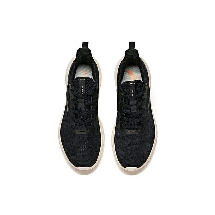 Anta Hydrogen Run Versatile Cushioning Slip Resistant Abrasion Resistant Low Top Running Shoes Women's Black White 122125570-1