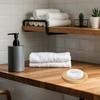 Bamboo Soap Dish, 2 Pcs Round Wooden Soap Holder Natural Wood Soap Tray Self Draining Soap Dish for Bathroom Shower Kitchen Sink