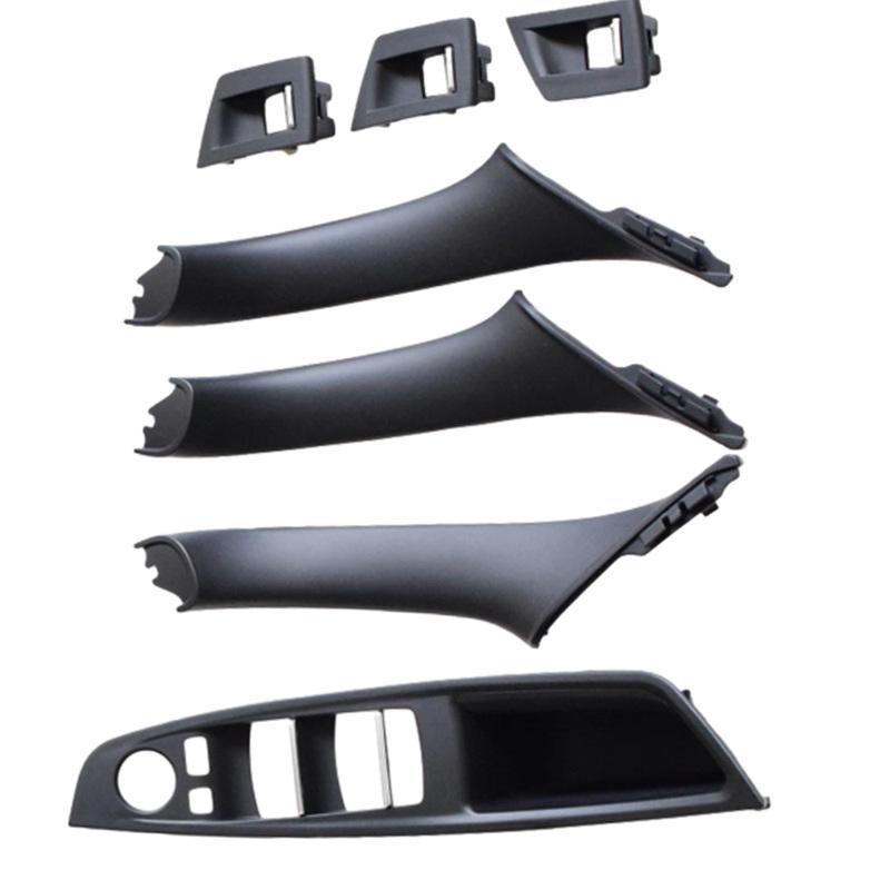 Interior Front Door Armrest Panel Trim Pull Handle Set Replacement for BMW 5 Series F10 F11 F18 2010 2011 2012 2013-2017 LHD RHD