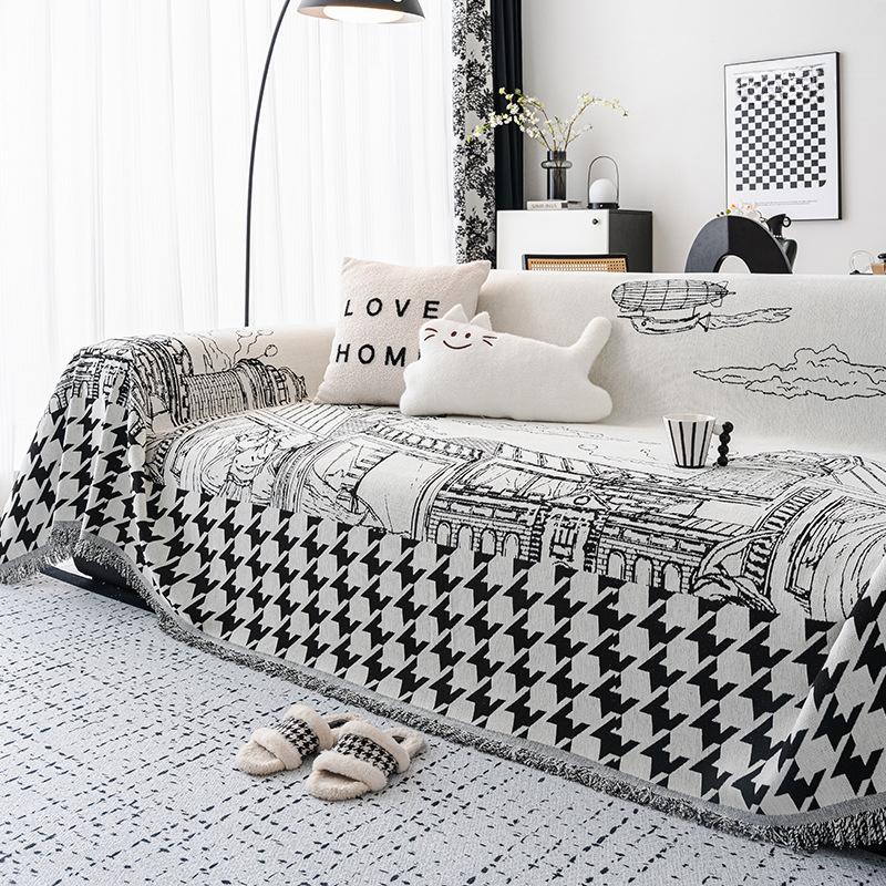 

Полотенце для дивана, полностью покрытое, универсальное, нескользящее, универсальное, в стиле французского ретро, ​​доступное, роскошное, высококачественное. 180-130cm