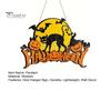 Handmade Hemp Rope Pendant Halloween Wood Door Hanger Sign, Pumpkin And Black Cat Printed, with Unique House Ornament Lanyard, Decorative Wall