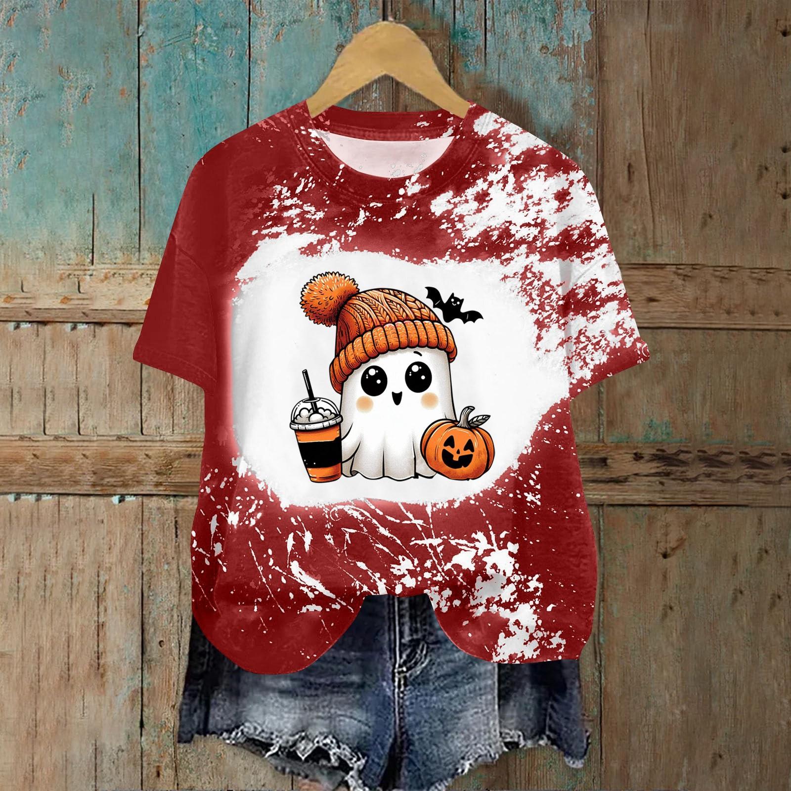 

Женская модная повседневная футболка с круглым вырезом и принтом, пуловер с короткими рукавами, топ L