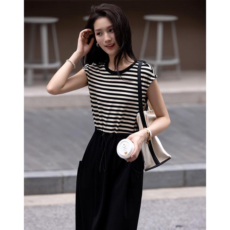 Demana Stripe Variations Adjustable Midi Dress XL