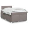 VidaXL Slatted Bed Base with Mattress Taupe 120x190 Cm Fabric 3285831