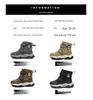 Stylish Waterproof Winter Leather Sports Shoes for Kids - Warm, Non-Slip, Thickened Cotton, Unisex Design.