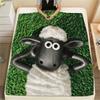 Shaun the Sheep2 Flannel Blanket, High Quality Comfortable for All Seasons, Home Decor, Warmth and Comfort