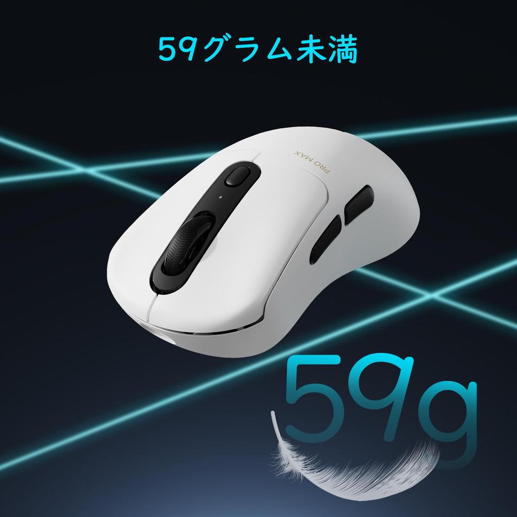 RAPOO VT3PROMAX Wireless Gaming DPI Independent Axis 8KHz Polling PAW Programmable 200 Hours of Continuous Use for White Mouse, 30,000 DPI, 7-Level